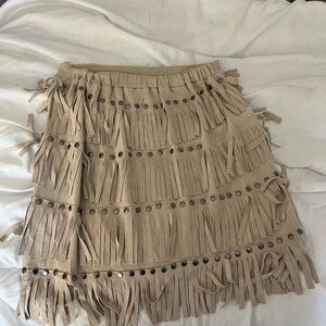 Western fringe skirt